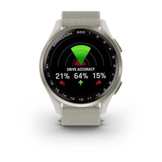 Garmin Approach S50 GPS zegarek, ivory nylon/cream gold aluminium