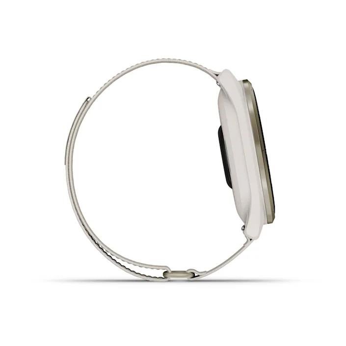 Garmin Approach S50 GPS zegarek, ivory nylon/cream gold aluminium