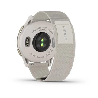 Garmin Approach S50 GPS zegarek, ivory nylon/cream gold aluminium