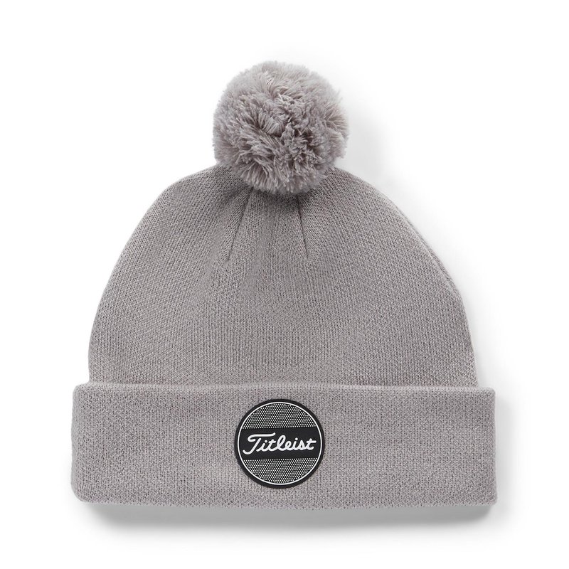 Titleist Boardwalk Pom Pom męska zimowa czapka, szara
