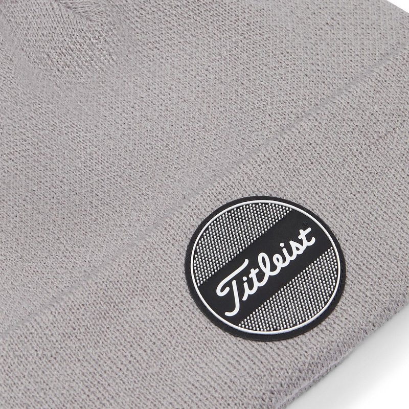 Titleist Boardwalk Pom Pom męska zimowa czapka, szara