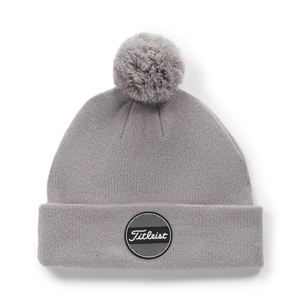 Titleist Boardwalk Pom Pom męska zimowa czapka, szara