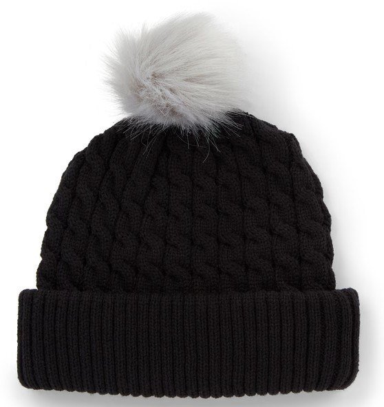 Titleist Cable Knit Pom Pom damska czapka zimowa, czarna