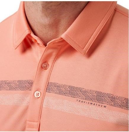 Travis Mathew Roaming Routes męskie polo, coral fusion