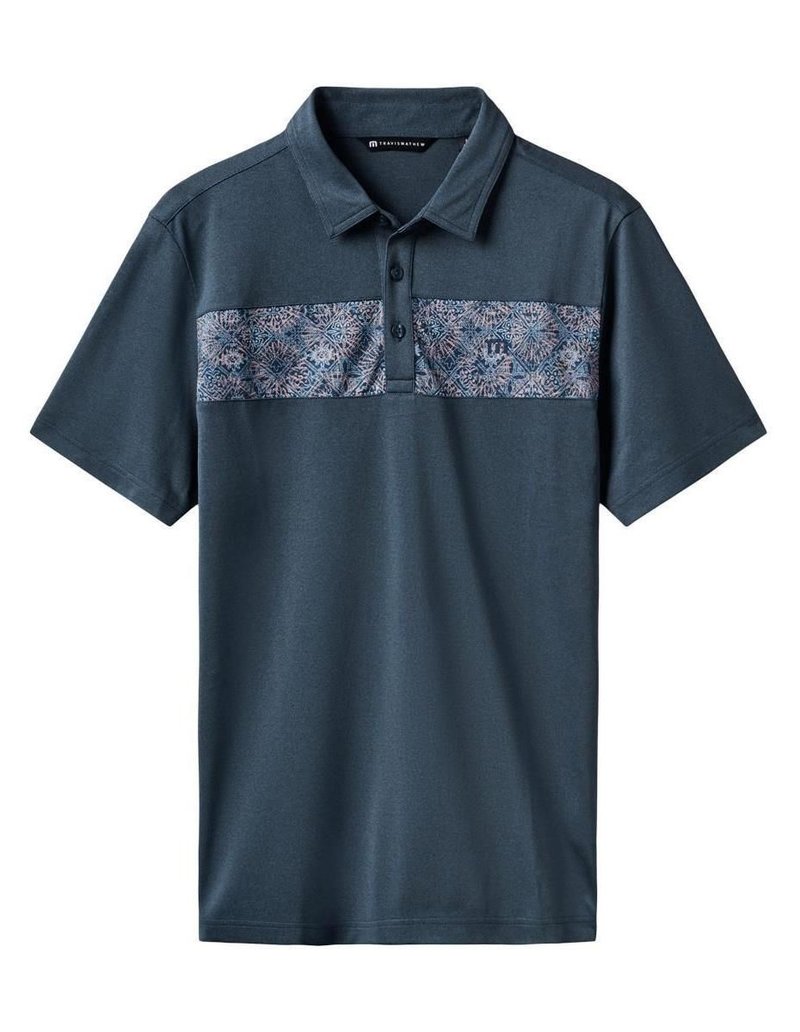 Travis Mathew Good Good Acropolis męskie polo, mood indigo/vintage indigo