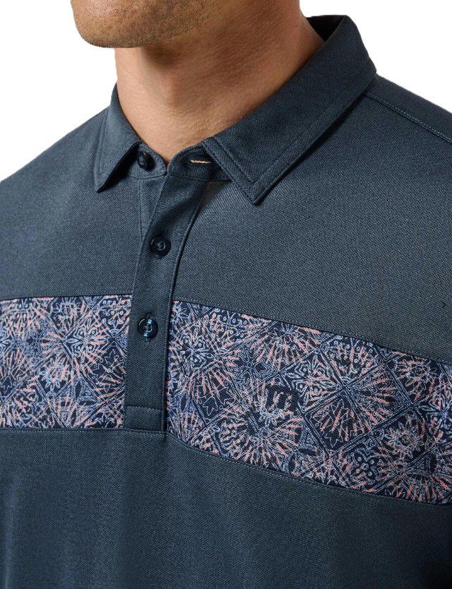 Travis Mathew Good Good Acropolis męskie polo, mood indigo/vintage indigo