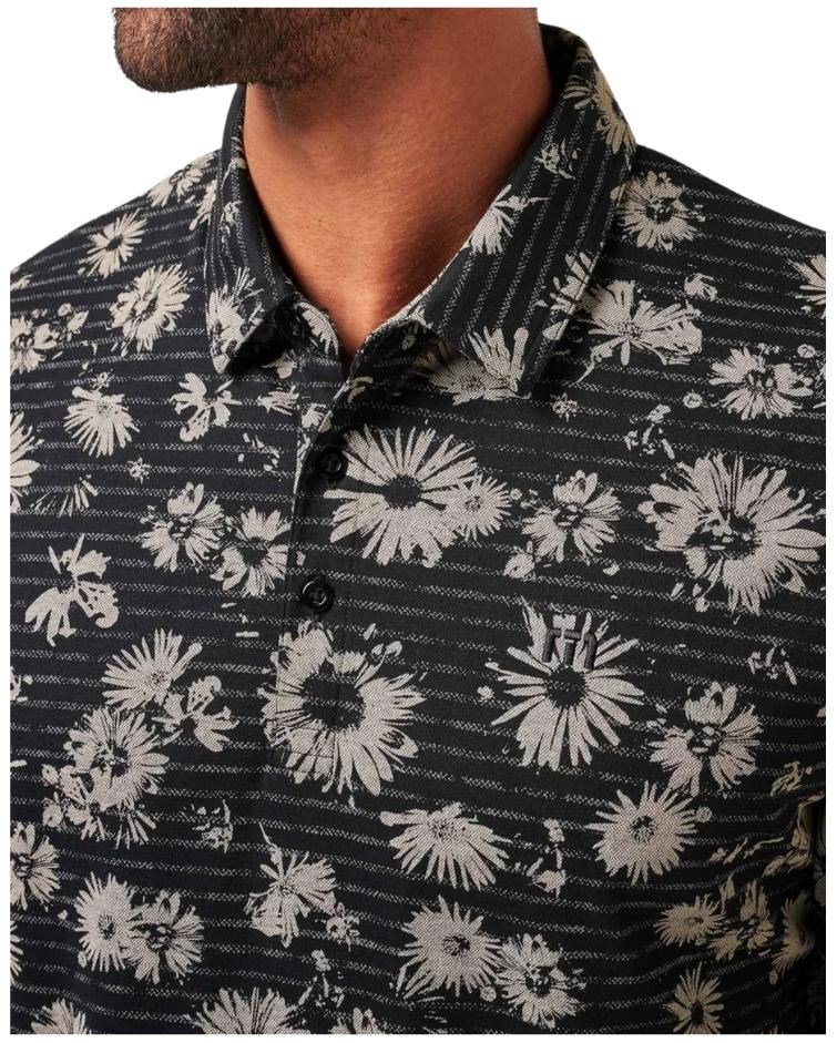 Travis Mathew Shaved Grove męskie polo, czarne
