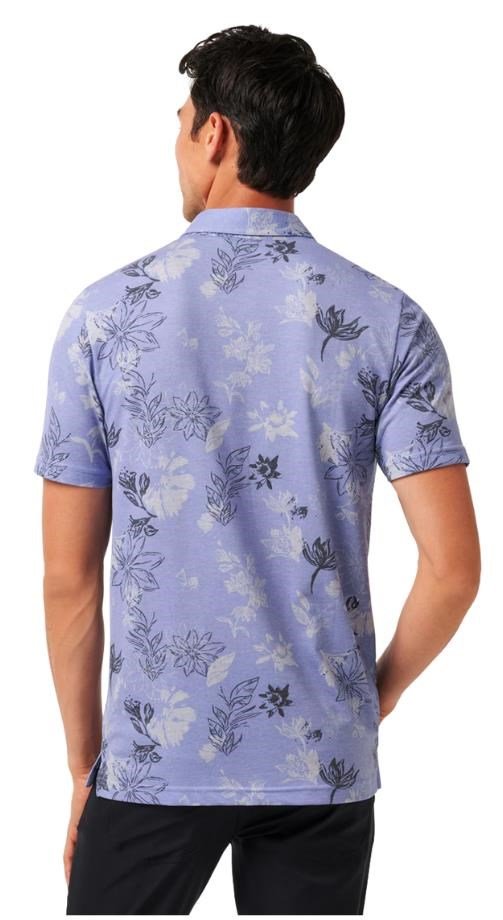 Travis Mathew Featherweight męskie polo, heather violet storm