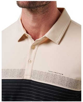 Travis Mathew Hang Glide męskie polo, italian sand