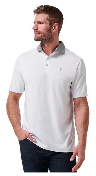Travis Mathew Reservation Number męskie polo, białe