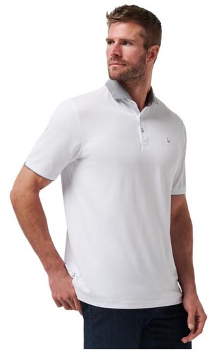Travis Mathew Reservation Number męskie polo, białe
