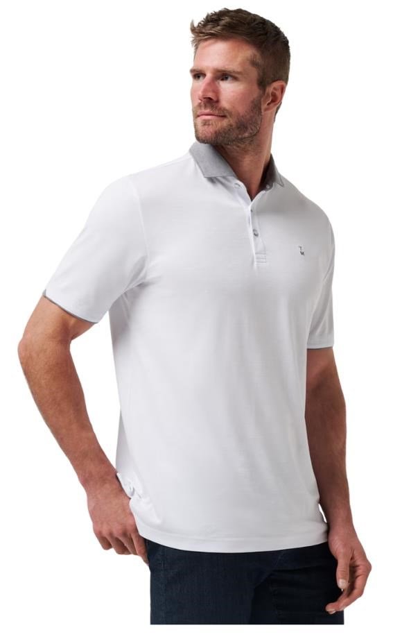 Travis Mathew Reservation Number męskie polo, białe