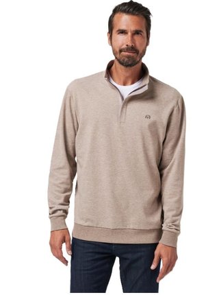 Travis Mathew CLOUD QUARTER ZIP 2.0 męska bluza fleece, beżowa