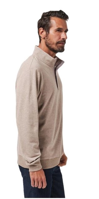 Travis Mathew CLOUD QUARTER ZIP 2.0 męska bluza fleece, beżowa