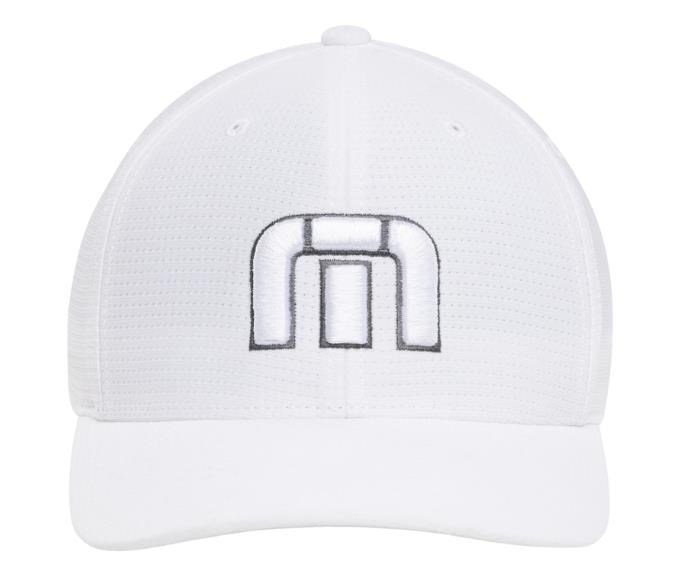 Travis Mathew B-Bahamas Fitted męska czapka z daszkiem, biała