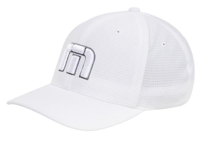 Travis Mathew B-Bahamas Fitted męska czapka z daszkiem, biała