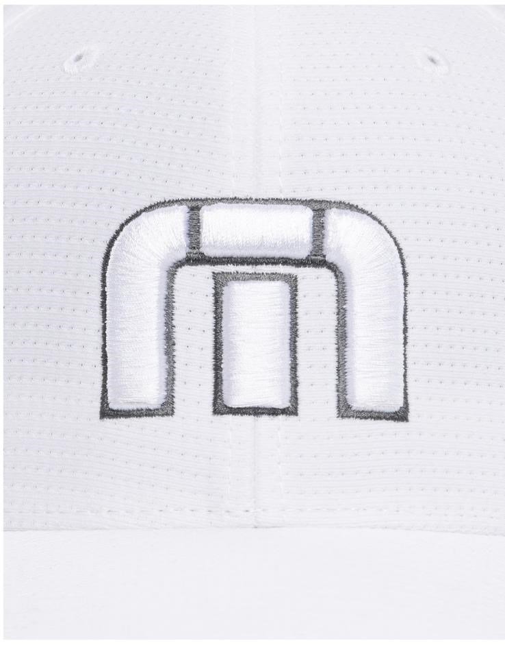 Travis Mathew B-Bahamas Fitted męska czapka z daszkiem, biała