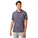 Travis Mathew FEATHERWEIGHT FLOURISH męskie polo, mood indigo/vintage indigo