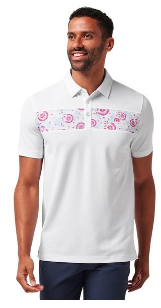 Travis Mathew Good Good Flourish męskie polo, białe