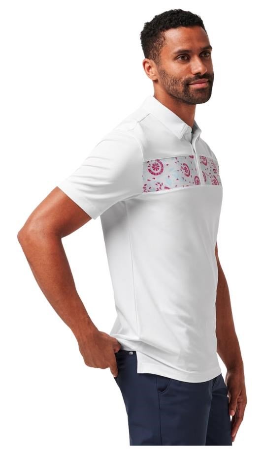 Travis Mathew Good Good Flourish męskie polo, białe
