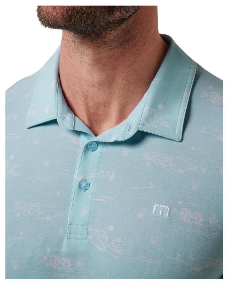 Travis Mathew Featherweight City męskie polo, cory blue