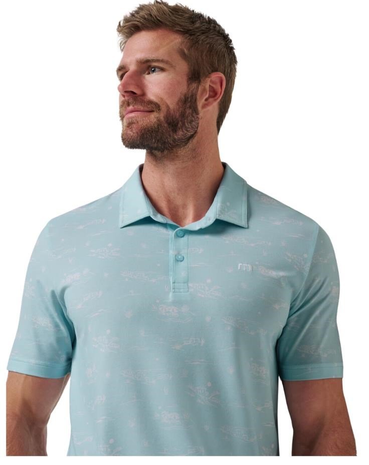 Travis Mathew Featherweight City męskie polo, cory blue