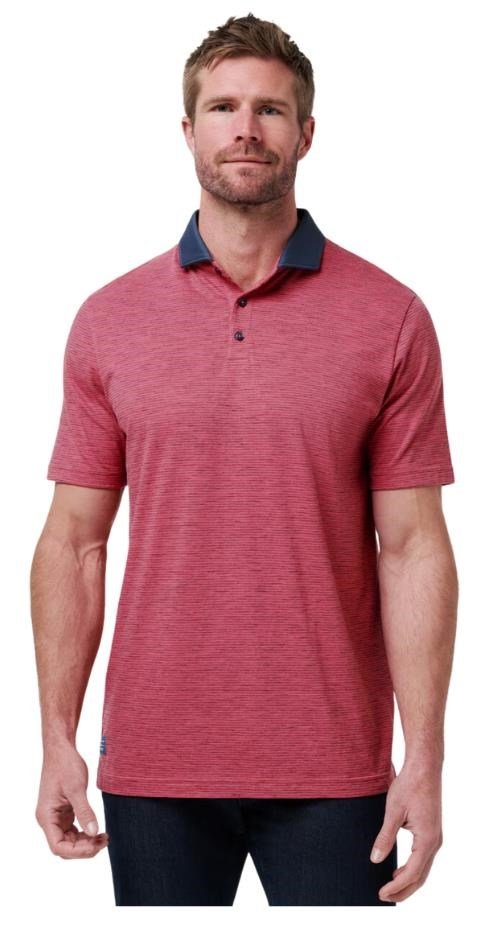 Travis Mathew Common Interest męskie polo, rose wine