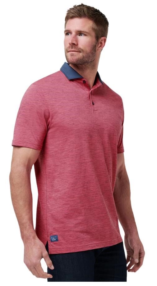 Travis Mathew Common Interest męskie polo, rose wine