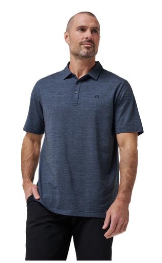 Travis Mathew The Heater męskie polo, vintage indigo/black