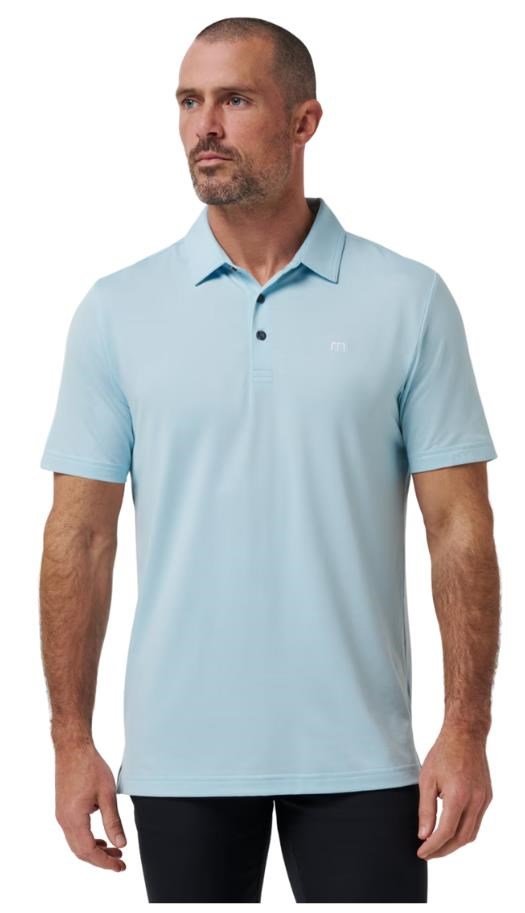 Travis Mathew Featherweight męskie polo, cory blue