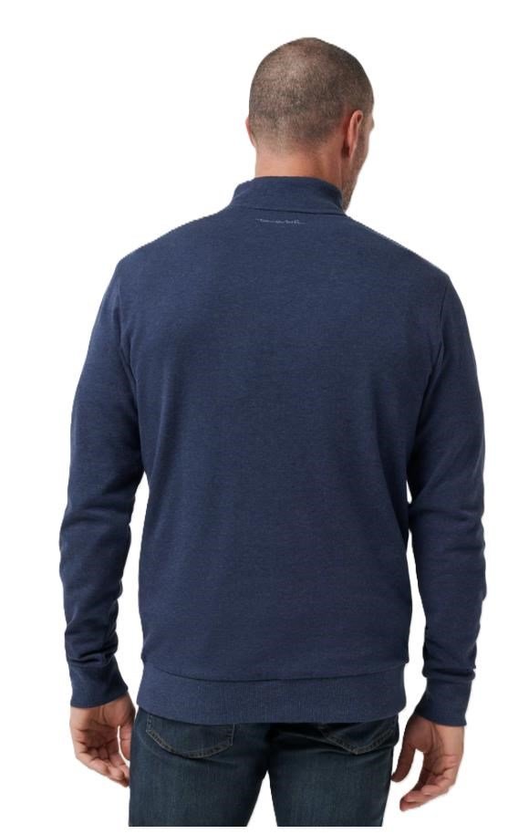 Travis Mathew CLOUD QUARTER ZIP 2.0 męska bluza fleece, granatowa