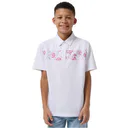 Travis Mathew Good Good Flourish juniorskie polo, białe