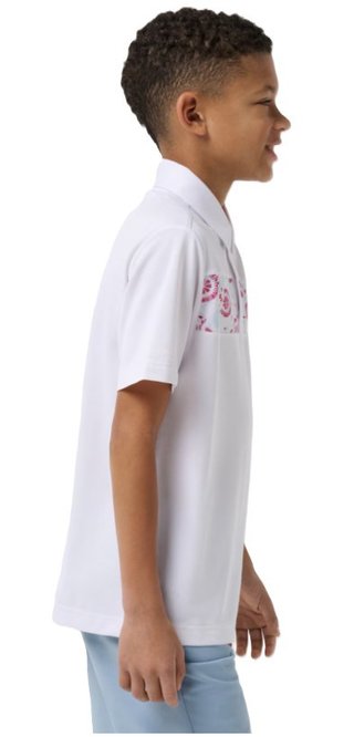 Travis Mathew Good Good Flourish juniorskie polo, białe