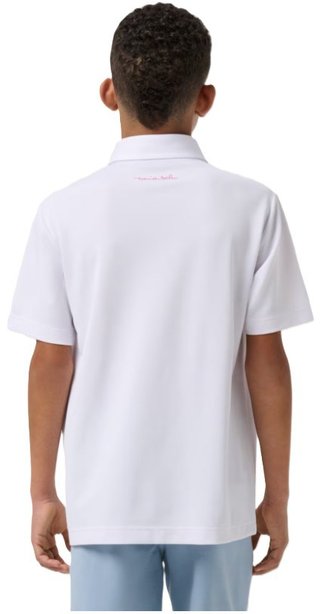 Travis Mathew Good Good Flourish juniorskie polo, białe