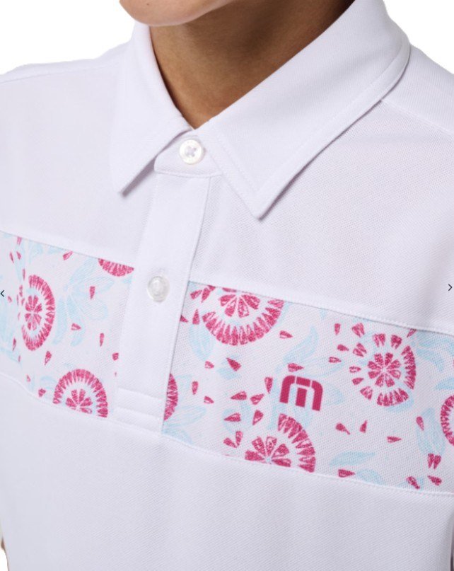 Travis Mathew Good Good Flourish juniorskie polo, białe