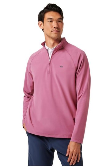 Travis Mathew AIR TRAM QUARTER ZIP męska bluza, rose wine