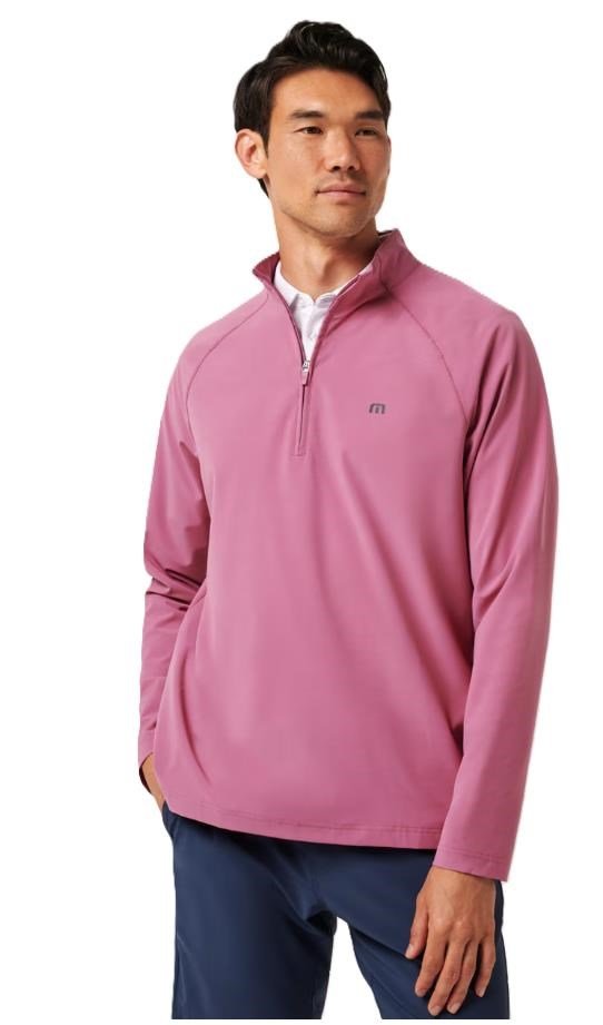 Travis Mathew AIR TRAM QUARTER ZIP męska bluza, rose wine