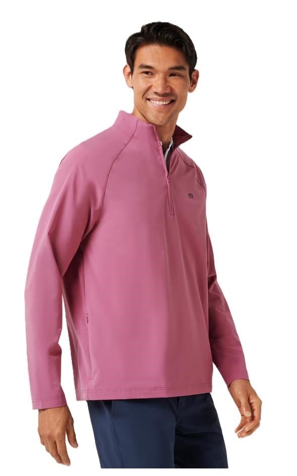 Travis Mathew AIR TRAM QUARTER ZIP męska bluza, rose wine