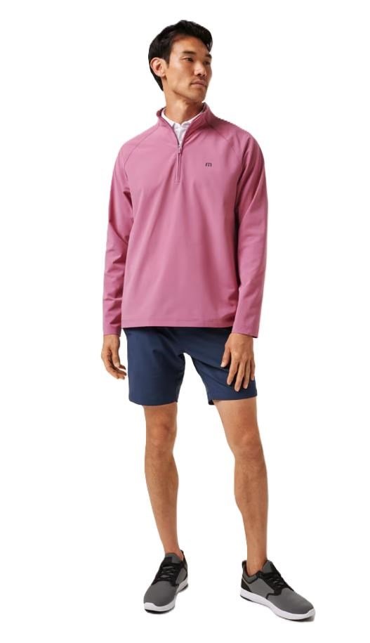 Travis Mathew AIR TRAM QUARTER ZIP męska bluza, rose wine