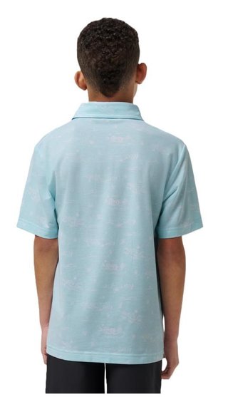 Travis Mathew TROPICAL ROAD juniorskie polo, niebieskie