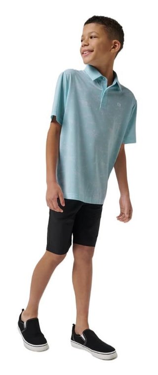 Travis Mathew TROPICAL ROAD juniorskie polo, niebieskie