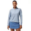 Travis Mathew Featherweightt Active zip long sleeve damskie polo, niebieskie