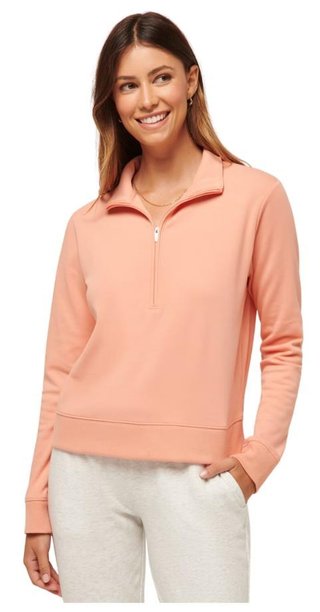 Travis Mathew Cloud Fleece Half-Zip damska bluza, canyon sunset