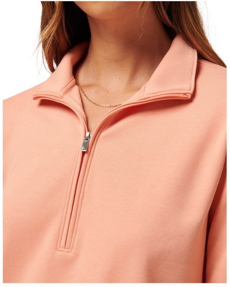 Travis Mathew Cloud Fleece Half-Zip damska bluza, canyon sunset