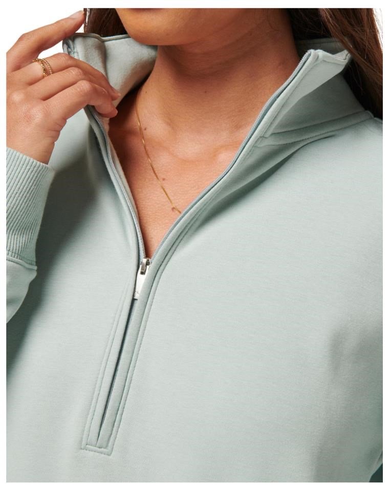 Travis Mathew Cloud Fleece Half-Zip damska bluza, ether