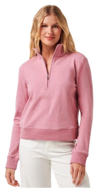 Travis Mathew Cloud Fleece Half-Zip damska bluza, heather foxglove