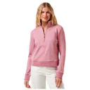Travis Mathew Cloud Fleece Half-Zip damska bluza, heather foxglove