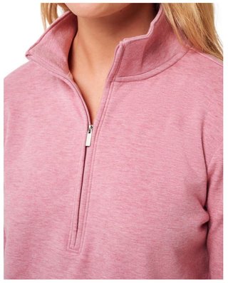 Travis Mathew Cloud Fleece Half-Zip damska bluza, heather foxglove