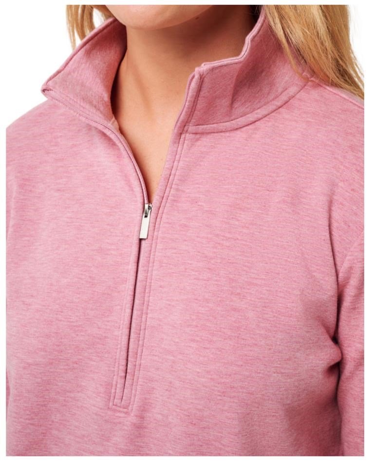 Travis Mathew Cloud Fleece Half-Zip damska bluza, heather foxglove