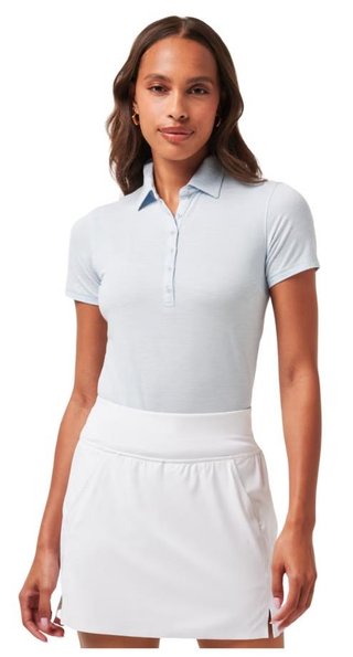 Travis Mathew Featherweight Active damskie polo, heather kentucky blue